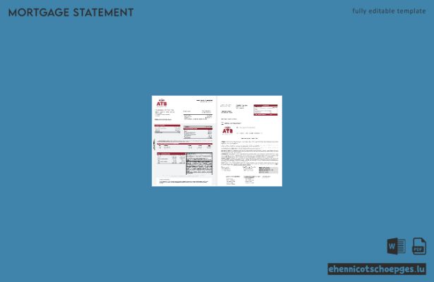 Hypothekenabrechnung der tunesischen ATB Bank im Word- und PDF-Format 1-2 Beispielvorschau